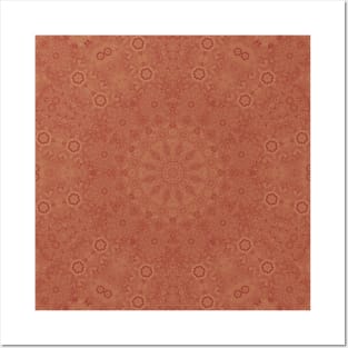 Orange Hippie Flower Print Cheerful Posters and Art